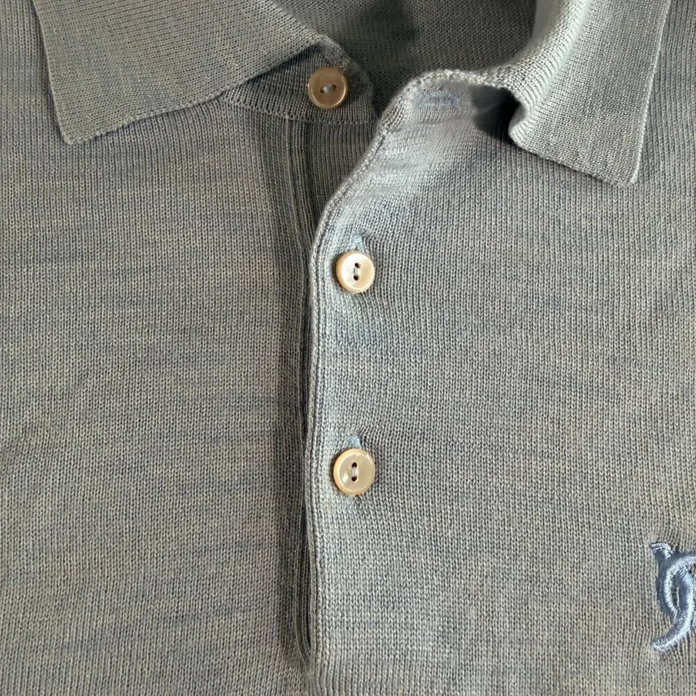 PETER MILLAR Cashmere Silk Merit Club Golf Resort Polo Pullover Sweater Blue XL